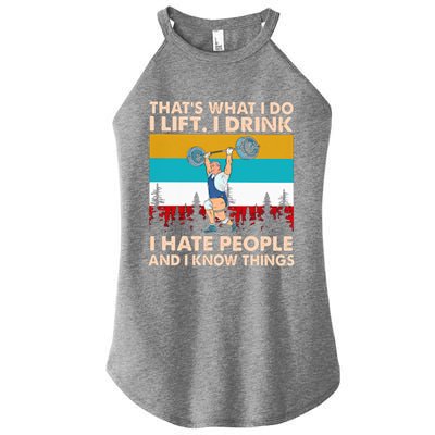 That’s What I Do I I Hate People And I Know Thing Great Gift Women’s Perfect Tri Rocker Tank