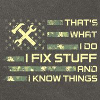 That's What I Do I Fix Stuff And I Know Things Funny Quote Cotton Canvas Backpack