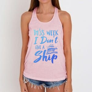 This Week I Dont Give A Ship Cruise Trip Summer Cruising Meaningful Gift Women's Knotted Racerback Tank