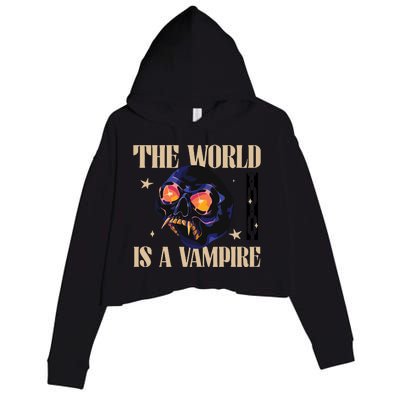 The World Is A Vampire Crop Fleece Hoodie