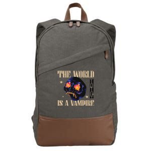 The World Is A Vampire Cotton Canvas Backpack