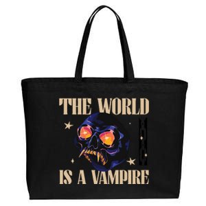 The World Is A Vampire Cotton Canvas Jumbo Tote