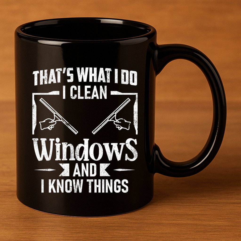 ThatS What I Do I Clean Windows Funny Cleaning Crew Washer Gift 11oz C Handle Ceramic Mug