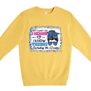 Thats What I Do I Memaw I Know Things Gender Reveal Cute Gift Premium Crewneck Sweatshirt