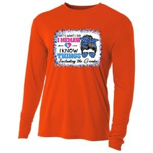 Thats What I Do I Memaw I Know Things Gender Reveal Cute Gift Cooling Performance Long Sleeve Crew