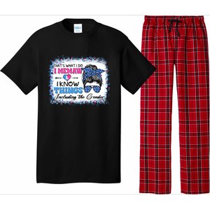 Thats What I Do I Memaw I Know Things Gender Reveal Cute Gift Pajama Set