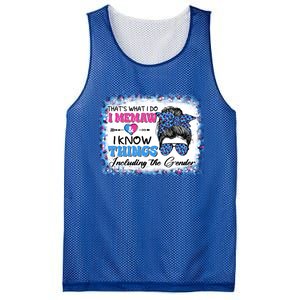 Thats What I Do I Memaw I Know Things Gender Reveal Cute Gift Mesh Reversible Basketball Jersey Tank