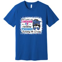 Thats What I Do I Memaw I Know Things Gender Reveal Cute Gift Premium T-Shirt