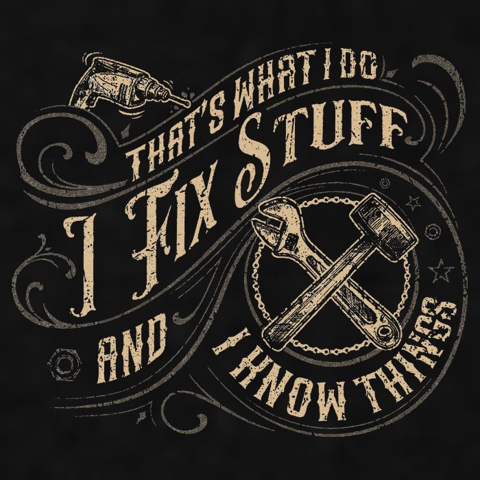 That's What I Do I Fix Stuff And I Know Things Funny Saying Ladies PosiCharge Tri-Blend Wicking Tank