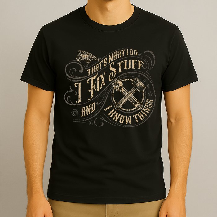 That's What I Do I Fix Stuff And I Know Things Funny Saying T-Shirt