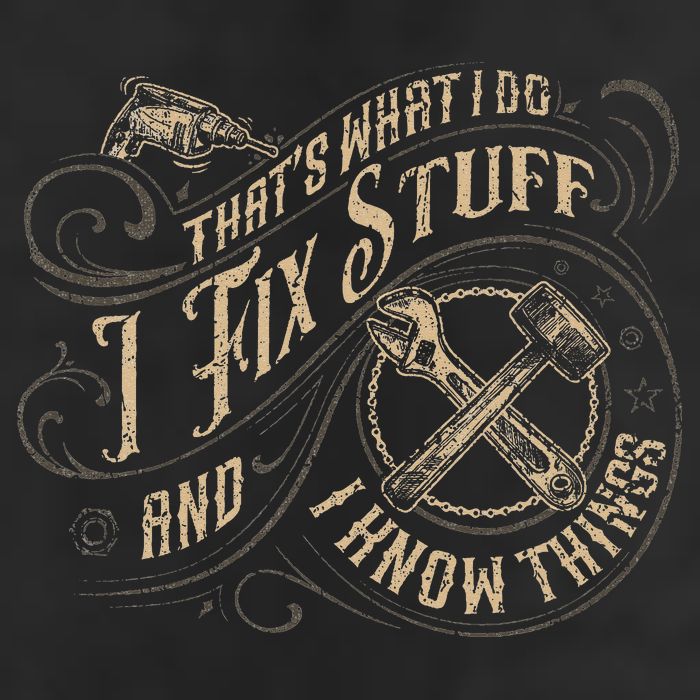 That's What I Do I Fix Stuff And I Know Things Funny Saying Microfiber Hand Towel