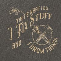 That's What I Do I Fix Stuff And I Know Things Funny Saying Cotton Canvas Backpack