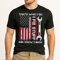 That's What I Do I Fix Stuff And I Know Things American Flag Performance Shirt