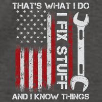 That's What I Do I Fix Stuff And I Know Things American Flag Vector Backpack