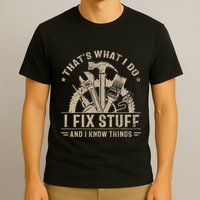 Thats What I Do I Fix Stuff And I Know Things Funny Vintage T-Shirt