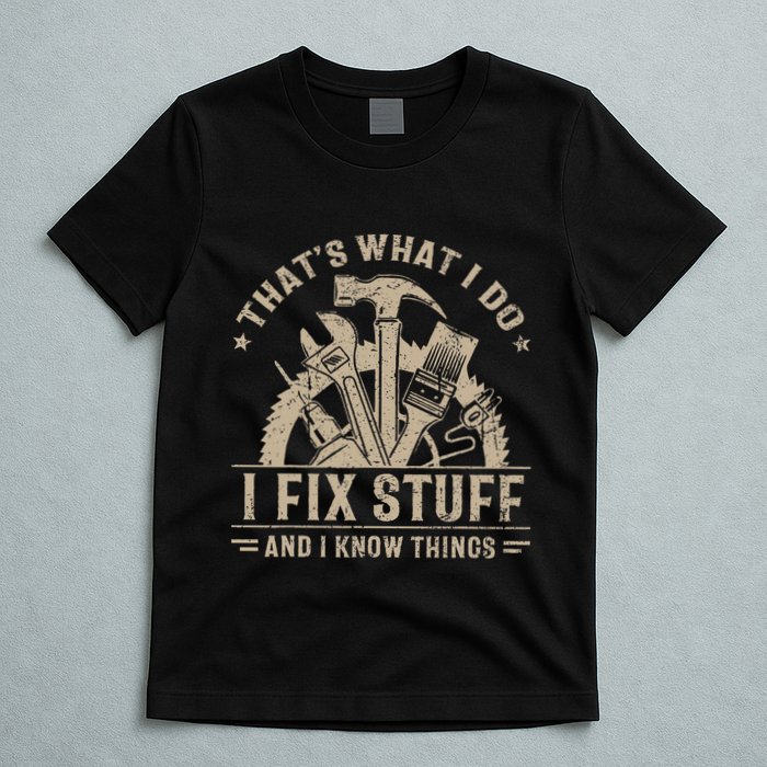 Thats What I Do I Fix Stuff And I Know Things Funny Vintage T-Shirt