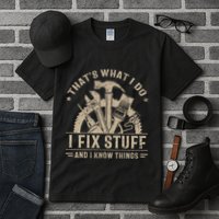 Thats What I Do I Fix Stuff And I Know Things Funny Vintage Tall T-Shirt