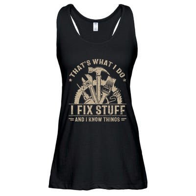 Thats What I Do I Fix Stuff And I Know Things Funny Vintage Ladies Essential Flowy Tank