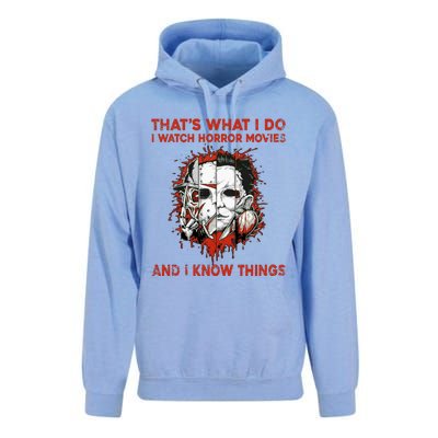 That's What I Do I Watch Horror Movies And I Know Things Halloween Killer Unisex Surf Hoodie