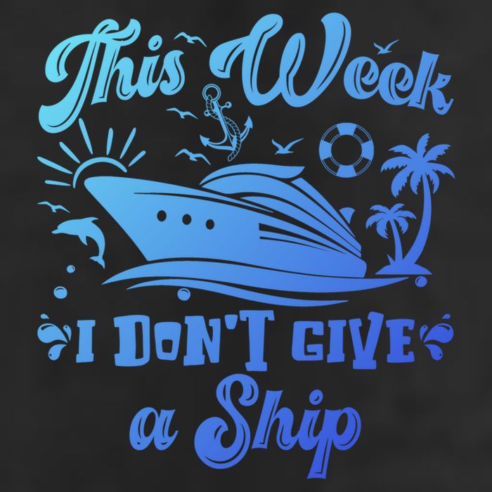 This Week I Don’T Give A Ship Funny Summer Cruise Vacation Great Gift 7 Panel Mesh Trucker Snapback Hat