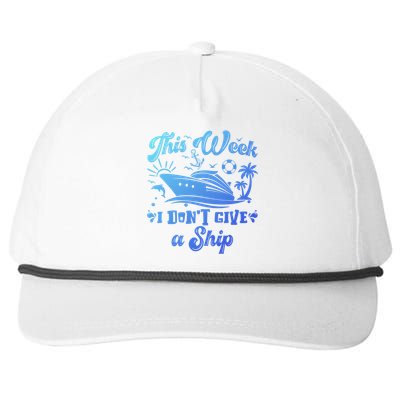 This Week I Don’T Give A Ship Funny Summer Cruise Vacation Great Gift Snapback Five-Panel Rope Hat