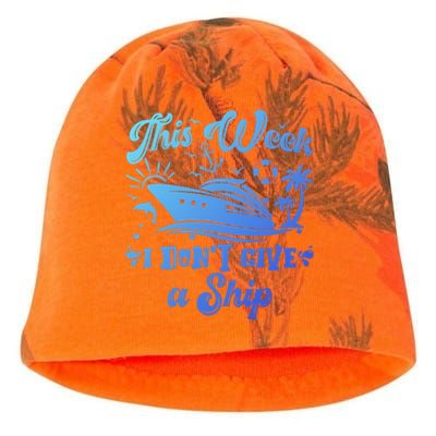 This Week I Don’T Give A Ship Funny Summer Cruise Vacation Great Gift Kati - Camo Knit Beanie