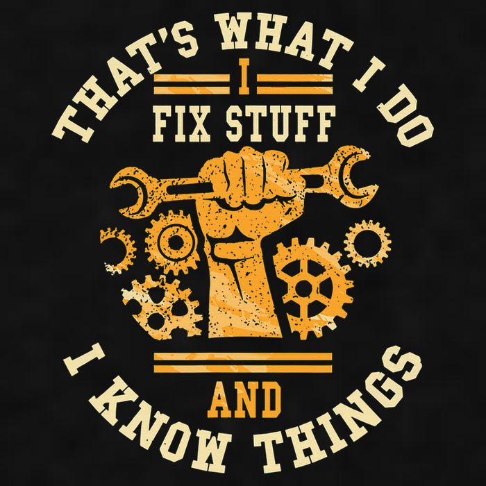That's What I Do I Fix Stuff And I Know Things Funny Saying Ladies PosiCharge Tri-Blend Wicking Tank
