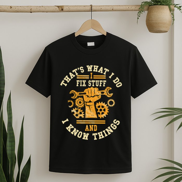 That's What I Do I Fix Stuff And I Know Things Funny Saying T-Shirt