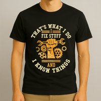 That's What I Do I Fix Stuff And I Know Things Funny Saying T-Shirt