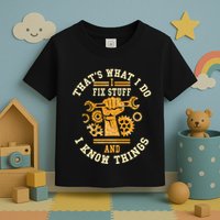 That's What I Do I Fix Stuff And I Know Things Funny Saying Toddler T-Shirt