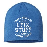 Thats What I Do I Fix Stuff And I Know Things Vintage Sustainable Beanie