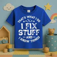 Thats What I Do I Fix Stuff And I Know Things Vintage Toddler T-Shirt