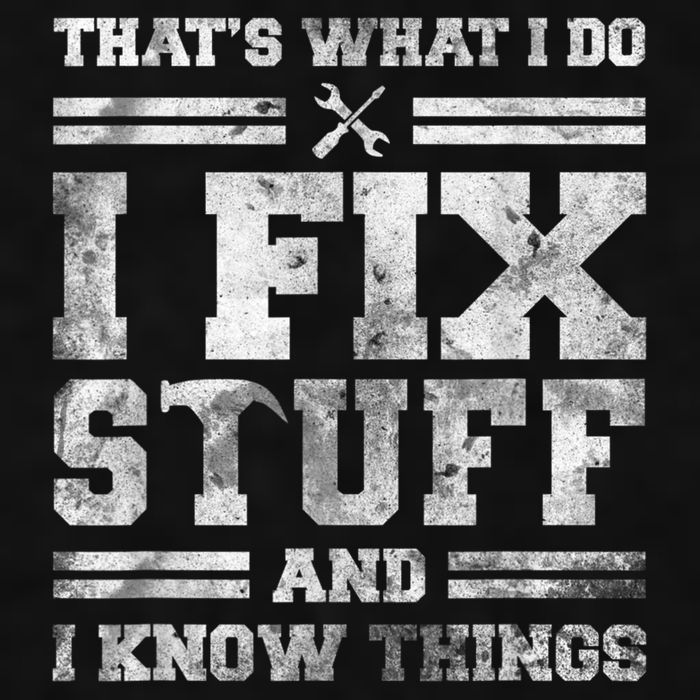 That's What I Do I Fix Stuff And I Know Things Funny Saying Ladies PosiCharge Tri-Blend Wicking Tank
