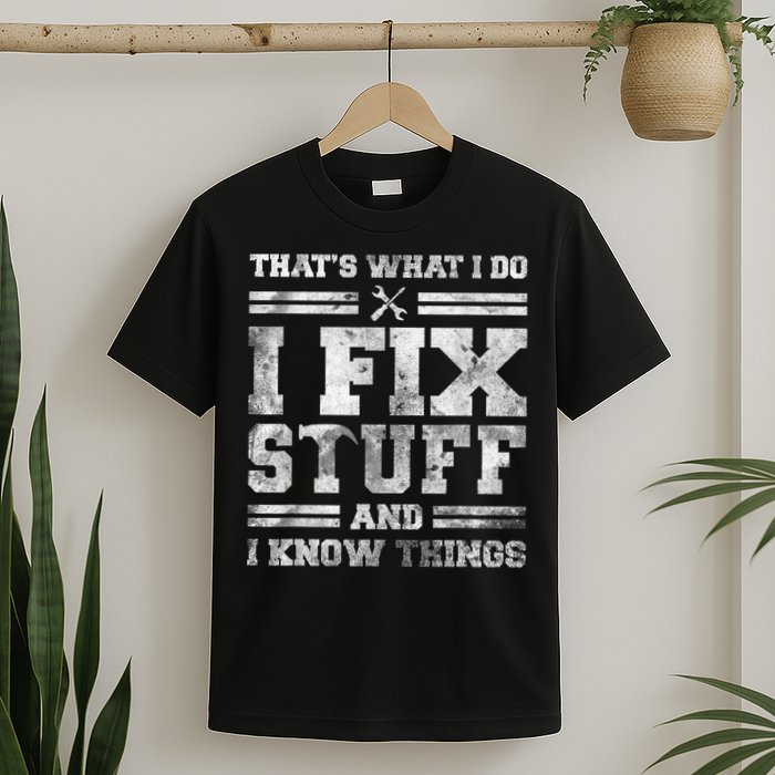 That's What I Do I Fix Stuff And I Know Things Funny Saying T-Shirt