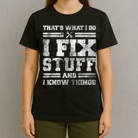 That's What I Do I Fix Stuff And I Know Things Funny Saying T-Shirt