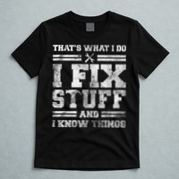 That's What I Do I Fix Stuff And I Know Things Funny Saying T-Shirt