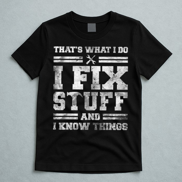 That's What I Do I Fix Stuff And I Know Things Funny Saying T-Shirt