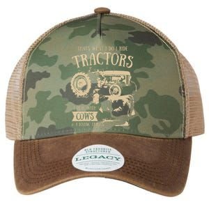 Thats What I Do I Ride Tractors Funny Farmer Cowboy Gift Legacy Tie Dye Trucker Hat