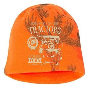 Thats What I Do I Ride Tractors Funny Farmer Cowboy Gift Kati - Camo Knit Beanie