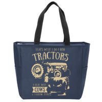 Thats What I Do I Ride Tractors Funny Farmer Cowboy Gift Zip Tote Bag