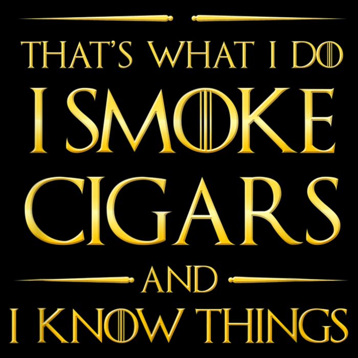 That's What I Do I Smoke Cigars And I Know Things Drawstring Bag