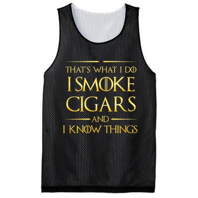 That's What I Do I Smoke Cigars And I Know Things Mesh Reversible Basketball Jersey Tank