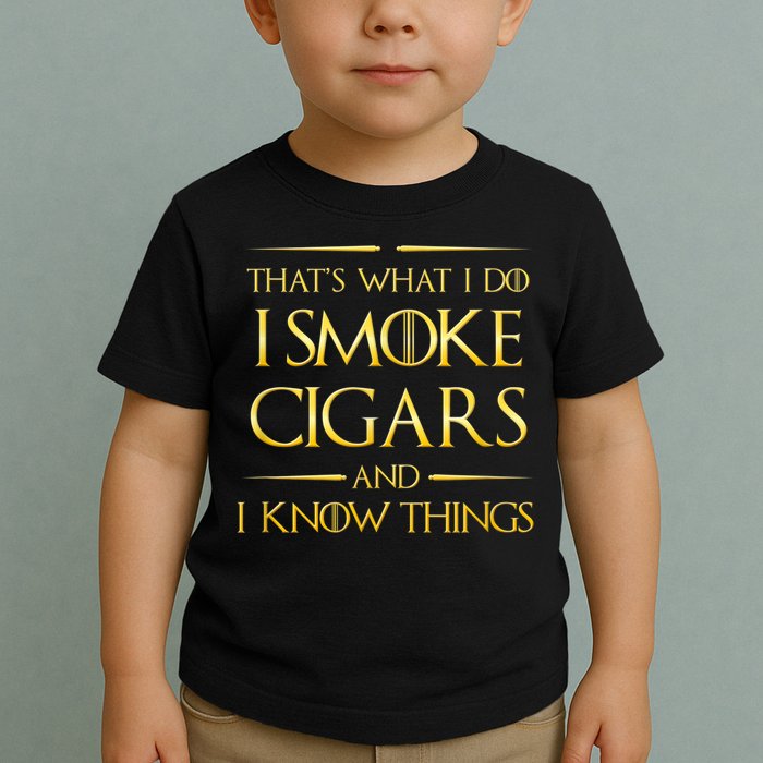 That's What I Do I Smoke Cigars And I Know Things Toddler T-Shirt