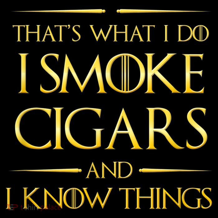 That's What I Do I Smoke Cigars And I Know Things Short Acrylic Beanie