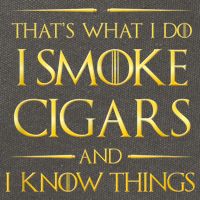 That's What I Do I Smoke Cigars And I Know Things Cotton Canvas Backpack