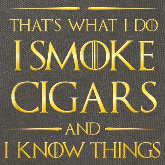 That's What I Do I Smoke Cigars And I Know Things Cotton Canvas Backpack