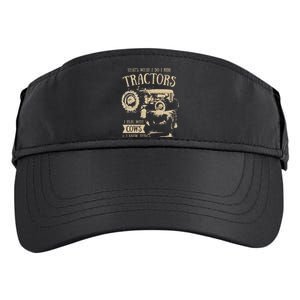 Thats What Ido I Ride Tractors Funny Farmer Cowboy Gift Optimized Adult Drive Performance Visor