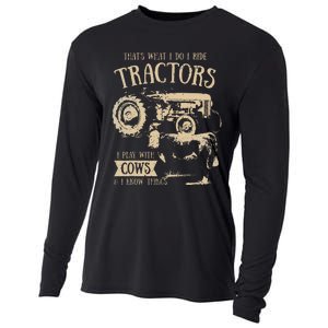 Thats What Ido I Ride Tractors Funny Farmer Cowboy Gift Optimized Cooling Performance Long Sleeve Crew