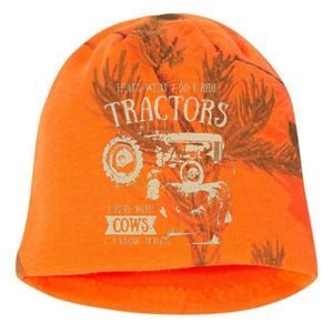 Thats What Ido I Ride Tractors Funny Farmer Cowboy Gift Optimized Kati - Camo Knit Beanie