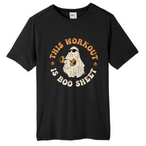 This Workout Is Boo Sheet Gym Fitness Funny Ghost Halloween Tall Fusion ChromaSoft Performance T-Shirt